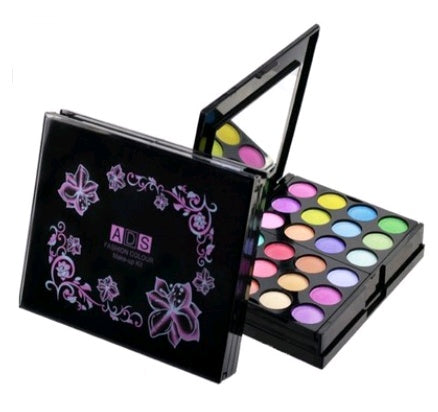 Caixa de maquiagem 24 sombras 8 batons 4 blushes 3 pós 39 discos de maquiagem de cores bandeja de maquiagem combinada