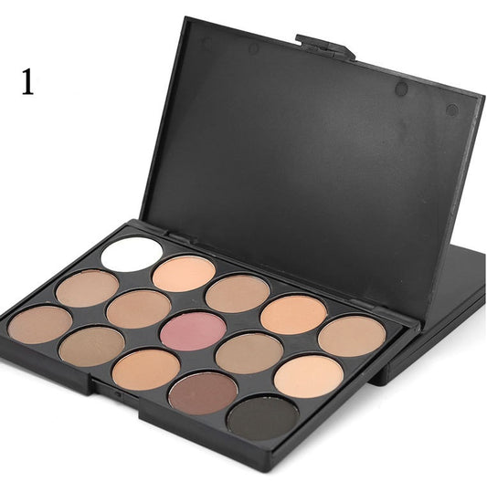 15 cores de sombras de olhos cor de terra sombra de olhos esfumaçada sombra de olhos E15 multi cor maquiagem prato ferramentas de beleza