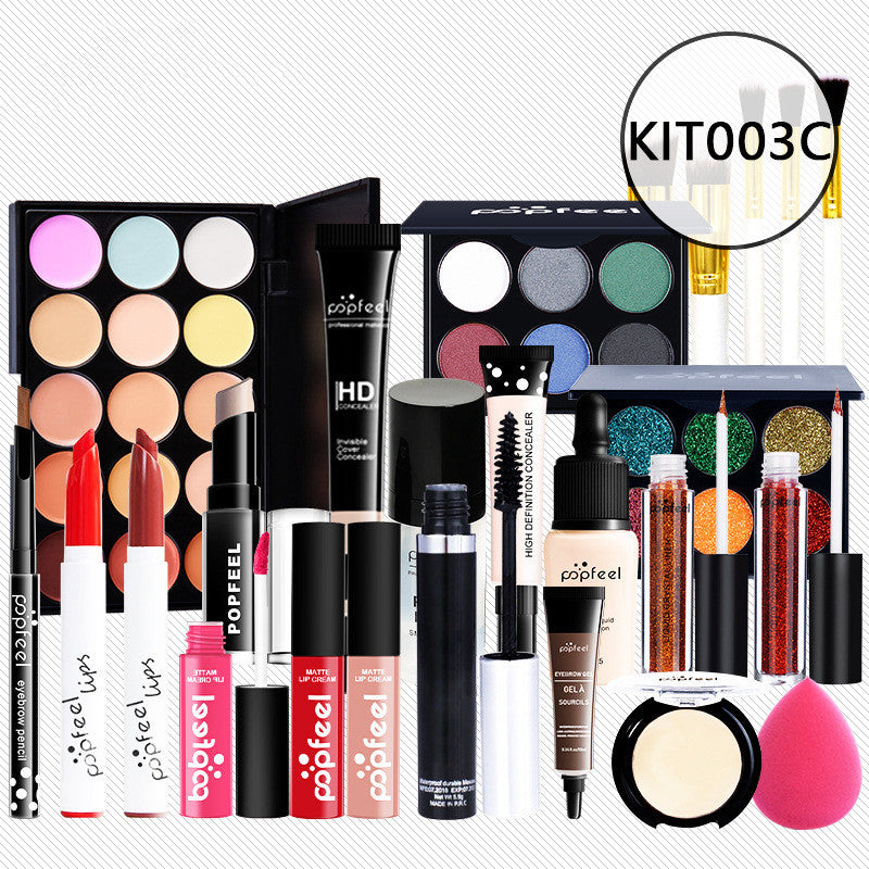 Conjunto de cosméticos de maquiagem para iniciantes Combinação Corretivo Delineador Lápis de sobrancelha