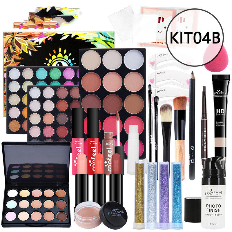 Conjunto de cosméticos de maquiagem para iniciantes Combinação Corretivo Delineador Lápis de sobrancelha