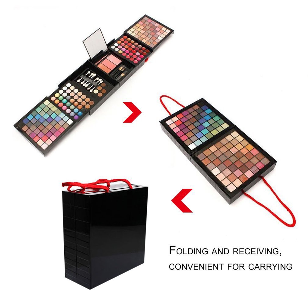 177 cores de sombra para os olhos, gloss labial, blush, maquiagem combinada
