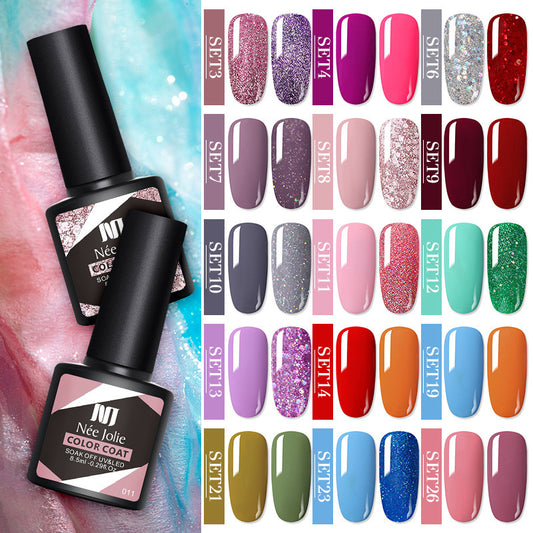 Esmalte em gel refletivo com glitter Natal Vermelho UV